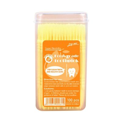 Byuexhp -Cleansing Teeth | Flavored Ends - 100 Pieces Refreshing Edge Shape for Care Men Women