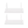 Fafeicy Acrylic Shaving Stand Holder Desktop Organizer with Groove Design for Shaving Pens Toothbrushes Sturdy Practical Bathroom Storage 4x1.5x1.7in (Transparent) view 1