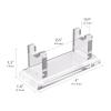 Fafeicy Acrylic Shaving Stand Holder Desktop Organizer with Groove Design for Shaving Pens Toothbrushes Sturdy Practical Bathroom Storage 4x1.5x1.7in (Transparent) view 2
