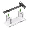 Fafeicy Acrylic Shaving Stand Holder Desktop Organizer with Groove Design for Shaving Pens Toothbrushes Sturdy Practical Bathroom Storage 4x1.5x1.7in (Transparent) view 3