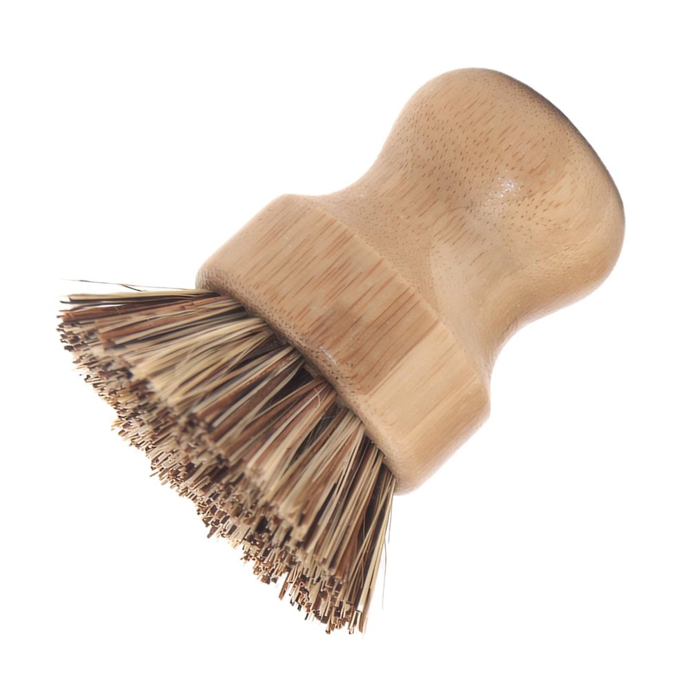 YIXANNX Convenient Circular Handle Brush for Kitchen Cleaning Which Can Be Better Held in Hand Without Damaging Skin. Brush is, Coarse Brown