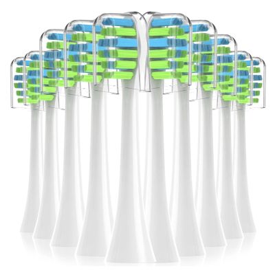 10PCS Replacement Toothbrush Heads for 7am2m AM101/AM105 Sonic Electric Vacuum Soft,Compatible Dupont Bristle Nozzles(10PCS White)