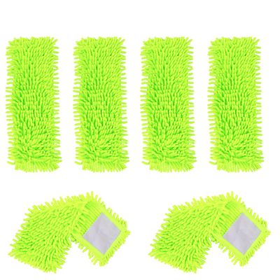 6 Pack Chenille Mop Pads Compatible with 3 M Scotch-Brite M-005 Floor Mops, Reusable Scotch Brite Floor Mop Pads Replacment for Hardwood Floor Wet Dry Cleaning