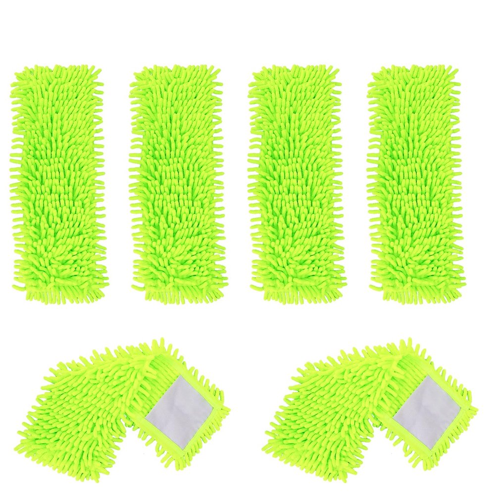 6 Pack Chenille Mop Pads Compatible with 3 M Scotch-Brite M-005 Floor Mops, Reusable Scotch Brite Floor Mop Pads Replacment for Hardwood Floor Wet Dry Cleaning