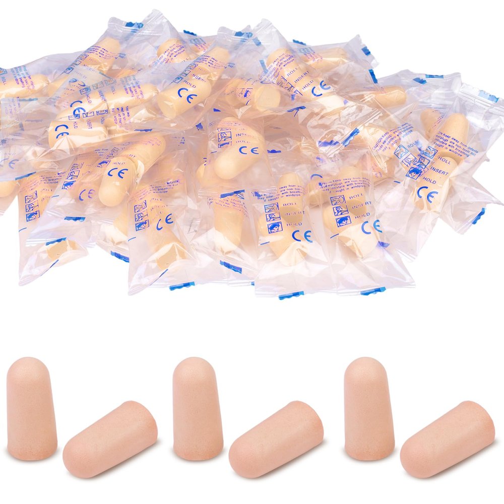 Earplugs for Sleeping, 60 Pair Super Soft Ear Plugs 38dB SNR Noise Cancelling Hearing Protection for Snoring Blocking, Flying, Studying, Work, One Size Fits virtually Every Wearer (Pink)