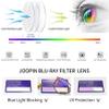 Joopin Round Blue Light Blocking Glasses for Men Women Anti Eyestrain Brown view 3