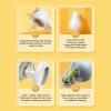 Bonbela Rechargeable Fabric Shaver, Lint Remover, White Duck Shape, Mini Fur Ball Cutter with Large 6 Teeth Blade for Sweater, Clothing, Fabric, USB Charging view 3