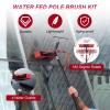 GwlThixion Water Fed Pole Kit, Window Cleaning Poles, 12FT-35FT Aluminum Outdoor Window Cleaner, Extendable Telescopic Pole Water Fed Brush Spray Washer for Window Glass 9.2M-55CM view 2