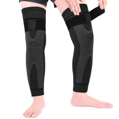 Adiwo Full Leg Compression Sleeves, Knee Support Brace 2 Pack, Knee Support for Men and Women, Anti Sliping Ventilation, Meniscus Tear, Joint Pain, Running, Squats, Basketball,Black