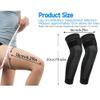 Adiwo Full Leg Compression Sleeves, Knee Support Brace 2 Pack, Knee Support for Men and Women, Anti Sliping Ventilation, Meniscus Tear, Joint Pain, Running, Squats, Basketball,Black view 2