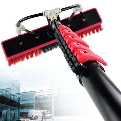11M Telescopic Window Cleaning Rod - Extendable Aluminum Alloy Brush for Efficient Water-Bearing Cleaning, Perfect for High Reach Windows and Hard-to-Reach Areas