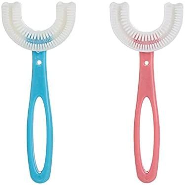 Kids U-Shaped Whole Mouth Teeth Brush U Shaped Toothbrush Care For Your Oral Health Toothbrush Oral Cleaning Toothbrush Great For Toddler 2-12 Years 2Pcs For 6-12Y Strong and Long-Lasting