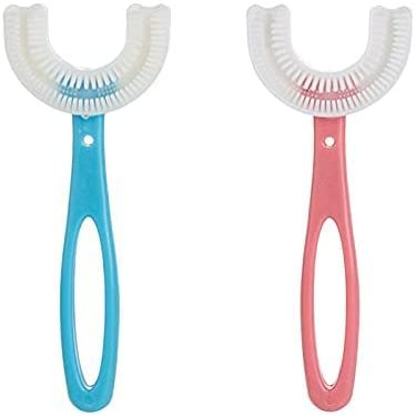 Kids U-Shaped Whole Mouth Teeth Brush U Shaped Toothbrush Care For Your Oral Health Toothbrush Oral Cleaning Toothbrush Great For Toddler 2-12 Years 2Pcs For 6-12Y Strong and Long-Lasting