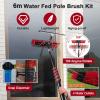 Water-Fed Window Cleaning Kit: 3.6-10.8m Telescoping Pole, Cobweb Duster, Squeegee, Soap Dispenser & 55cm Brush - Ideal for Solar Panels, Roofs & Cars view 3