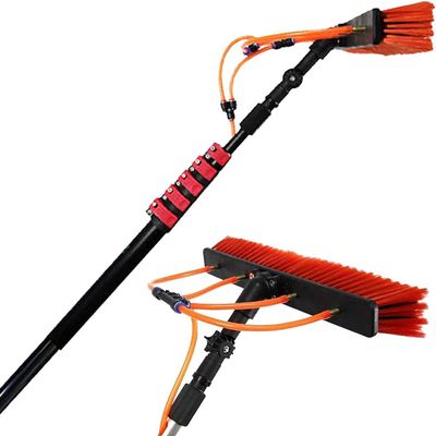 12FT Water Fed Pole Kit for Window Cleaning, Extendable Telescopic Brush for Outdoor Use, Ideal for Conservatory Roofs & Solar Panel Cleaning, Efficient & Easy to Use