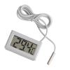 Hamwesh Mini LED Digital Thermometer for Water Cooling Poultry Aquarium, Highquality LCD Thermometer with Long Sensor Probe LR44 Batteries view 1