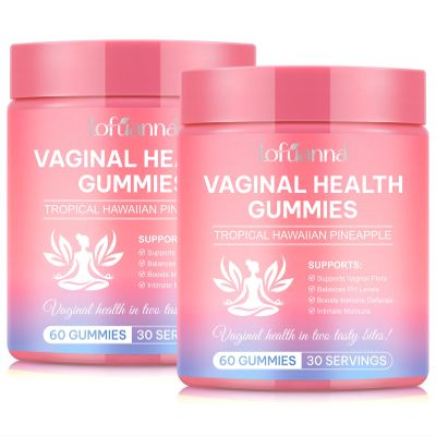 Feminine Probiotics Gummies for Women - Supports pH Balance, Gut Health & Immune System with Slippery Elm, Prebiotics & Lactobacillus Blend, Hawaiian Pineapple Flavor, Gluten-Free, 60 Gummies (2)