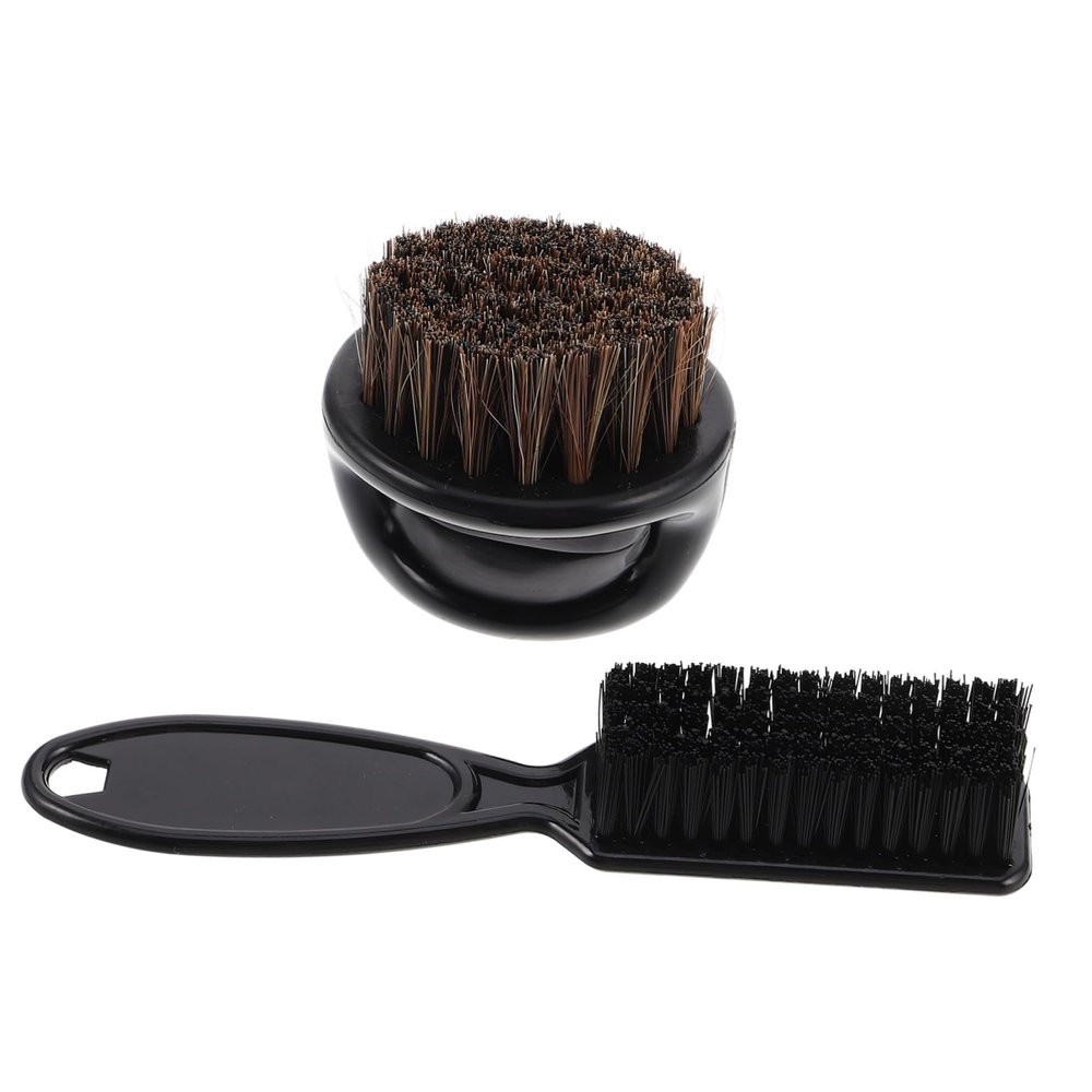 ABOOFAN Professional Men's Barber Neck Duster and Soft Bristle Knuckle Beard Brush Set for Scalp Cleaning Hair Removal and Gentle Facial Hair Grooming