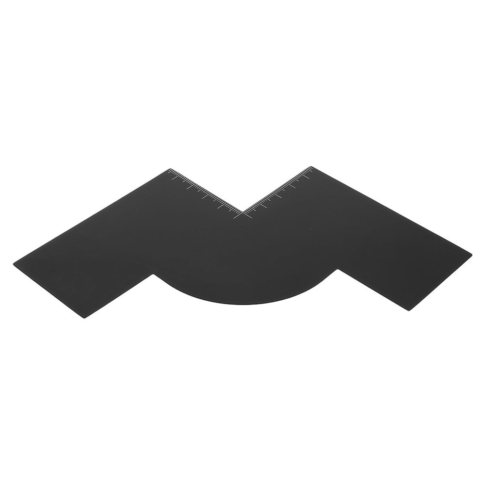 LALADEFIEE Reusable Hairline Shape up Card for Personal Grooming and Barber Shops, Black Plastic Hairline Shaping Tool Precision Measurement and Versatile Use for Professional Barbers