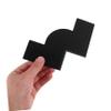 LALADEFIEE Reusable Hairline Shape up Card for Personal Grooming and Barber Shops, Black Plastic Hairline Shaping Tool Precision Measurement and Versatile Use for Professional Barbers view 3