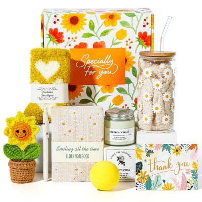 Thank You Gifts for Women, 10PCS Employee Appreciation Gift, Teacher Appreciation Gifts Thank You Baskets for Christmas Coworkers Nurse Mom Friend Boss Secretary Staff with Thank You Cards &16oz Cup