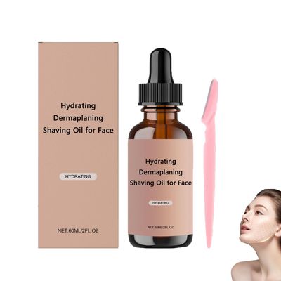 Hydrating Dermaplaning Shaving Oil for Face - Soothing Essential Oil with Vitamin E, Deeply Moisturizing, Non-Irritating, Reduces Hair & Dryness, Refreshing & Lightweight Formulation (1pcs)