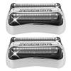 2 Pack 32S Replacement Shaver Heads Compatible with Braun Series3 - Fits 3040s/3010s/310s/3000s/3050cc/3080s/390cc | Silver |Stainless Steel Reciprocating Blades| Easy Snap-On view 1