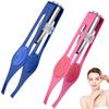 2-Pack LED Illuminated Tweezers, Premium Stainless Steel Slant Tip Facial Hair Remover with Light for Eyebrows & Eyelashes - Wide Grip Handle for Women & Men view 1