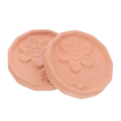 HOODANCOS 2pcs Terracotta Brown Sugar Keeper Discs Food-safe Natural Red Clay Moisture Keeper for Pantry Cookie Jar Reusable Humidifier for Softening Dried Fruits Marshmallows and Baked