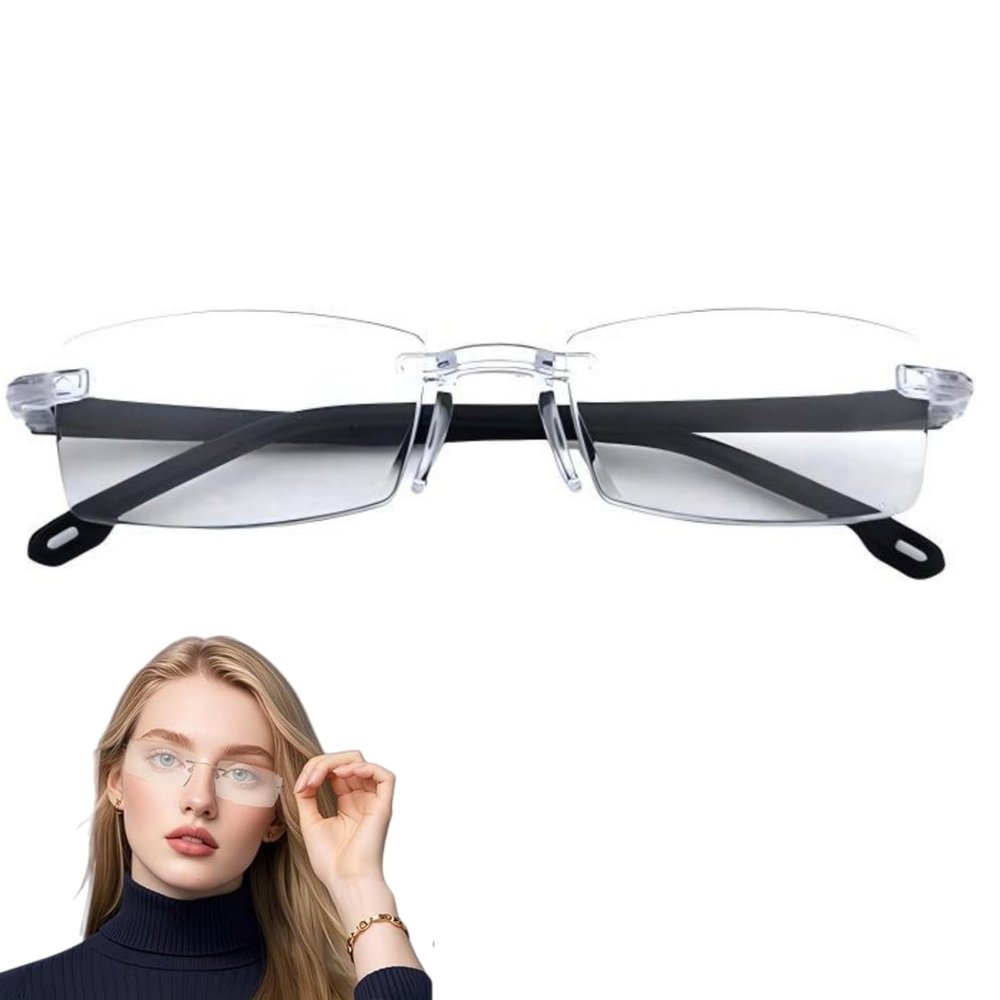 REINREUDE 1PCS Progressive Multifocal Glasses,Intelligent Zoom Anti Blue Light Presbyopia Reading Glasses,Smart Glasses,Varifocal Reading Glasses for Men&Women,Auto Focus Glasses Self Adjusting