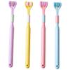3 Sided Toothbrush 4Pcs Soft Bristle Surround Adult Toothbrush with Tongue Cleaner Multi-Angle Effective Cleaning, Random Color. view 1