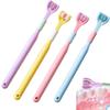 3 Sided Toothbrush 4Pcs Soft Bristle Surround Adult Toothbrush with Tongue Cleaner Multi-Angle Effective Cleaning, Random Color. view 4