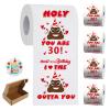 4PCS 30th Birthday Funny Toilet Rolls, Happy Prank Toilet Paper, Novelty Gag Gifts 30th Birthday Decoration Party Supplies, 3 Layers, with Birthday Badge 58mm, 30TH Birthday Gifts for Women Men view 1