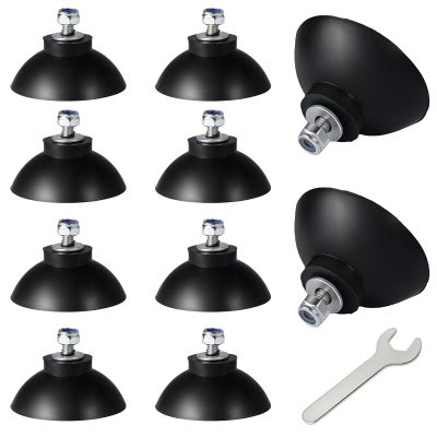 10-Pack Non-Slip Replacement Gripper Cups - Compatible with Arcmate EZ Reacher, Heavy Duty Rubber Tips with Locknuts & Washers for Outdoor