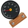 Aluminum Sauna Thermometer, Temperature Gauge, Clear Black Dial, 6.5 X 6.2 X 1.2 In, Round, High Temperature, For Dry Wet Steam Room view 1