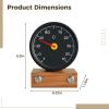 Aluminum Sauna Thermometer, Temperature Gauge, Clear Black Dial, 6.5 X 6.2 X 1.2 In, Round, High Temperature, For Dry Wet Steam Room view 2