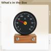 Aluminum Sauna Thermometer, Temperature Gauge, Clear Black Dial, 6.5 X 6.2 X 1.2 In, Round, High Temperature, For Dry Wet Steam Room view 3