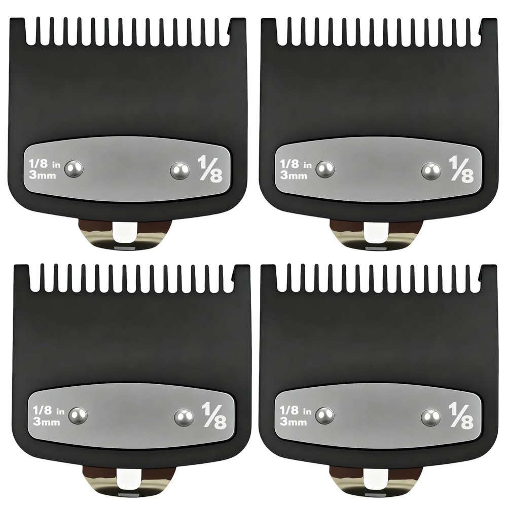 4Pack 1/8"3mm Replacement for Wahl Clipper Guards Set, Compatible with Wahl Clipper Guard. (4Pack)