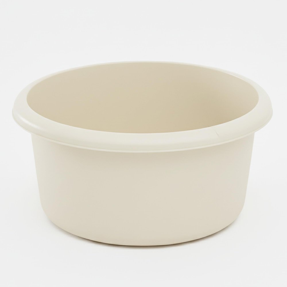 besto Washing Up Bowl for Sink | 4 Liter Small Round Kitchen Sink Bowls | Cream Wash Up Basin Bowl for Kitchen Sinks
