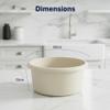 besto Washing Up Bowl for Sink | 4 Liter Small Round Kitchen Sink Bowls | Cream Wash Up Basin Bowl for Kitchen Sinks view 2