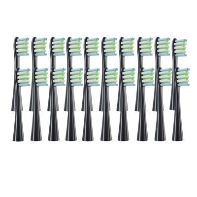 20PCS Replacement Brush Heads, Compatible for Oclean, Flow/X PRO Elite/X/One/Z1/F1Electric ToothbrushVacuum Sealed Bristle Heads(20 pcs Black)