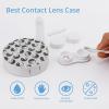 fkgvwo Contact Lens Case Black White Tai Chi Contact Lens Box Travel Kit Portable for Travel & Home view 3
