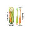 Furtryvl Kids Brushes for Teeth | Carrot-Shaped Cute Toothbrushes | Teeth Care Gum Manual Cleaning for Brushing Toddler Ages 3+ Girls Babies Household Travel Bathroom Shower view 4