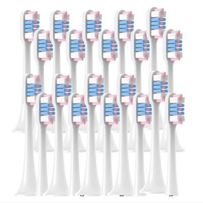 20/50PCS PCS Replacement Brush Heads, Compatible for XIAOMI, T300/T500/T700 Deep Cleaning Soft Bristle Electric Toothbrush Nozzles(20WhiteBluePink)