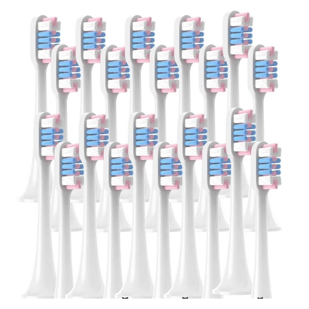 20/50PCS PCS Replacement Brush Heads, Compatible for XIAOMI, T300/T500/T700 Deep Cleaning Soft Bristle Electric Toothbrush Nozzles(20WhiteBluePink)