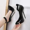 LIUGUISUOCHBH 16CM High Heels for Women & Men | Pointed Toe Plus Size Stiletto Pumps for Costume Parties, Clubbing, Crossdressing, Pole Dance,Black,9 UK view 2