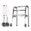 Folding Shower Chair Rollator with 2 Wheels,Heavy-Duty Elderly Walker - Adjustable Height Steel Mobility Aid Walking view 1