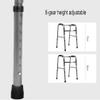Folding Shower Chair Rollator with 2 Wheels,Heavy-Duty Elderly Walker - Adjustable Height Steel Mobility Aid Walking view 2