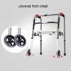 Folding Shower Chair Rollator with 2 Wheels,Heavy-Duty Elderly Walker - Adjustable Height Steel Mobility Aid Walking view 3
