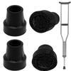 4 Pack Crutches Ferrules for Adults, Walking Stick Rubber Ends, Anti Slip Rubber Replaces Ends, Cane Tip For 19 Mm Diameter, Walking Sticks Canes, Sticks(Black Flower Base) view 1